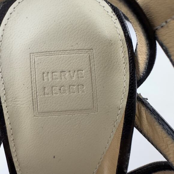Herve Leger Sera Bondage black‎ heels  made in Italy - Picture 6 of 10